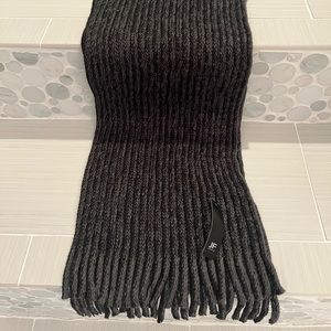 J.Ferrar Scarf, Black/Dark Gray, with fringed ends, JC Penney
